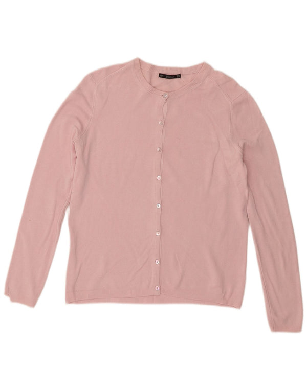 Pulover cardigan pentru femei Zara UK 12 Roz mediu