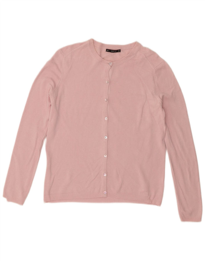 Pulover cardigan pentru femei Zara UK 12 Roz mediu