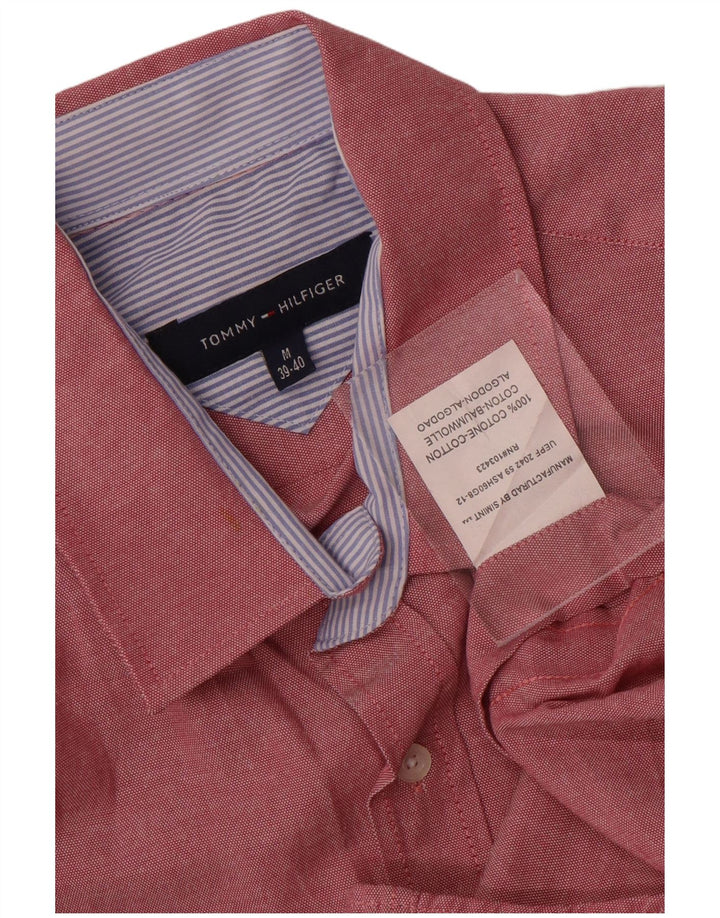 Cămașă pentru bărbați Tommy Hilfiger Mărimea 39/40 Bumbac roșu mediu