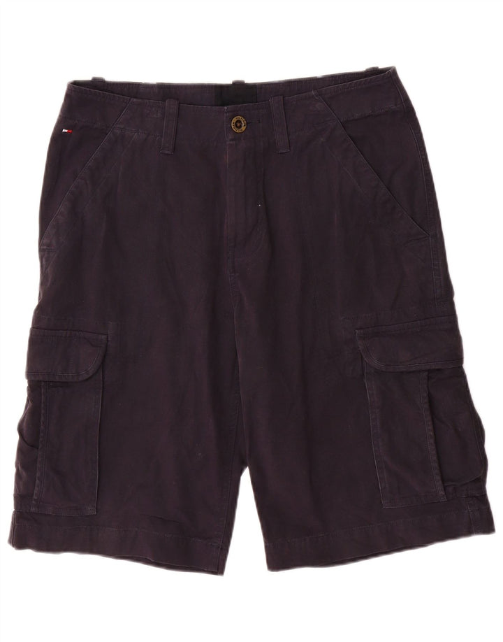 Pantaloni scurti cargo pentru bărbați TOMMY HILFIGER W32, bumbac mediu albastru bleumarin