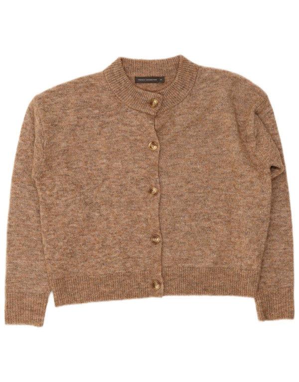 Pulover cardigan French Connection pentru femei UK 14 Medium Brown Flecked