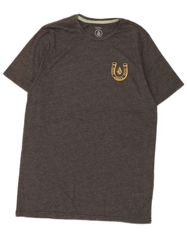Tricou grafic pentru bărbați Volcom Modern Fit Top din bumbac gri mediu