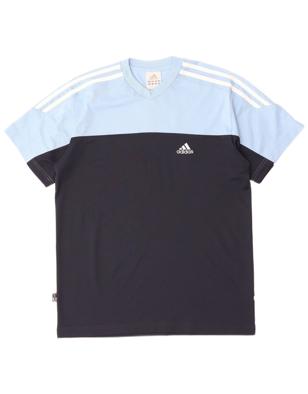 Tricou pentru bărbați ADIDAS Top UK 34/36 Small Blue Colorblock Bumbac