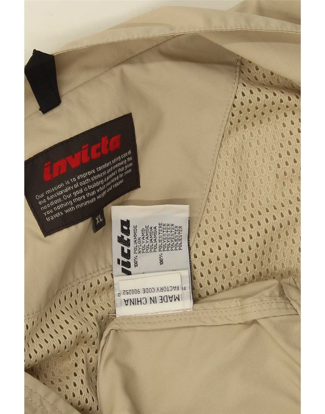 Jachetă de ploaie Invicta pentru bărbați UK 42 XL poliamidă bej