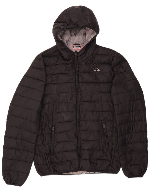 Jachetă căptușită cu glugă pentru bărbați Kappa UK 44 2XL Poliamidă neagră