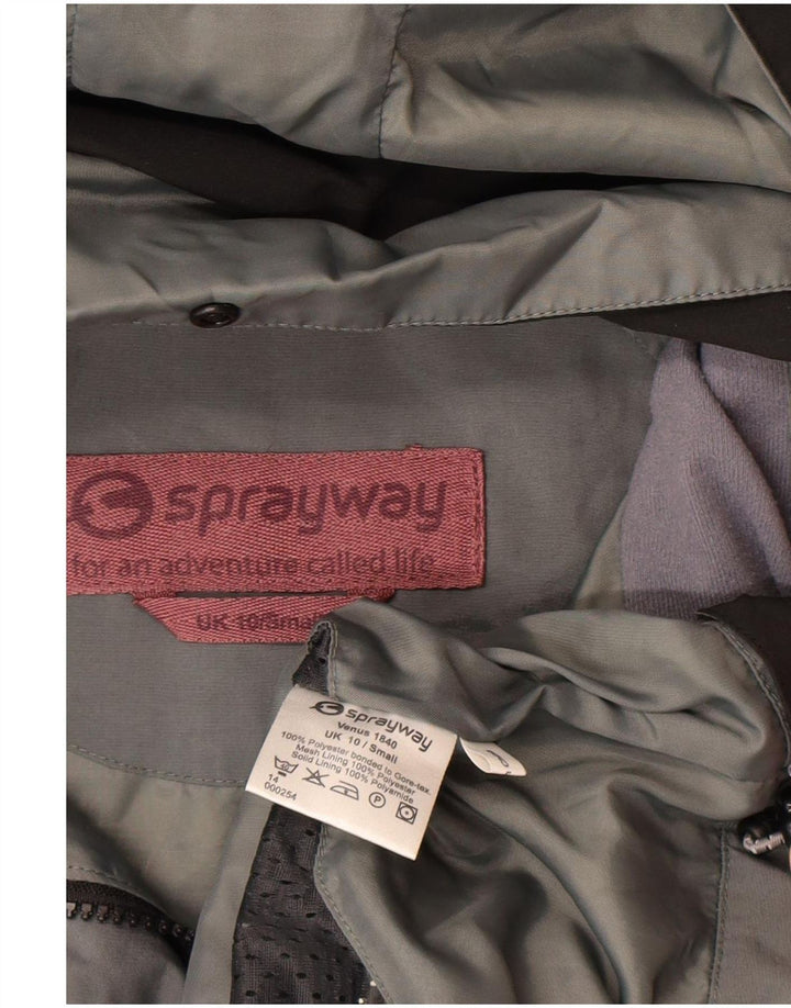 Sprayway Jachetă de ploaie supradimensionată cu glugă pentru femei UK 10 Poliester negru mic