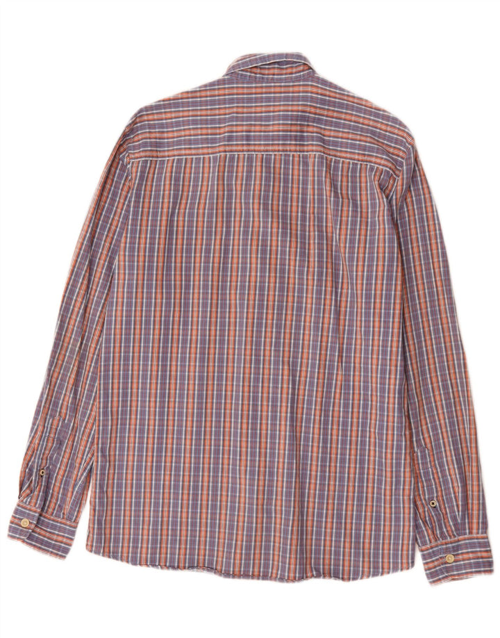 Cămașă Jack & Jones pentru bărbați, bumbac cu carouri albastru mediu
