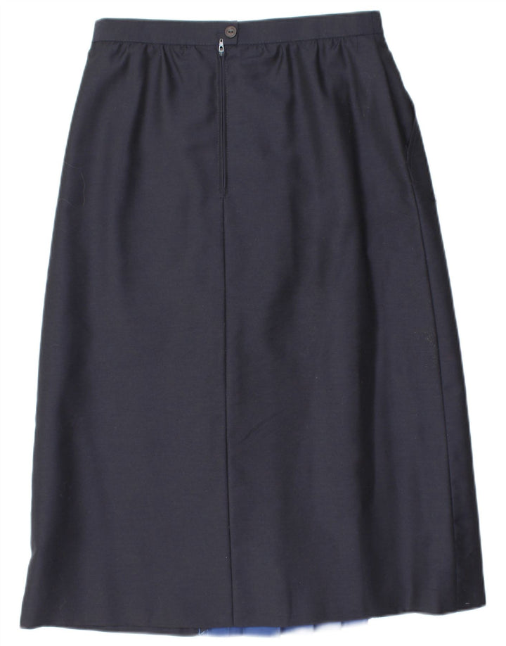 Fustă A-Line pentru femei VINTAGE cu talie înaltă EU 38 Medium W28 Bleumarin