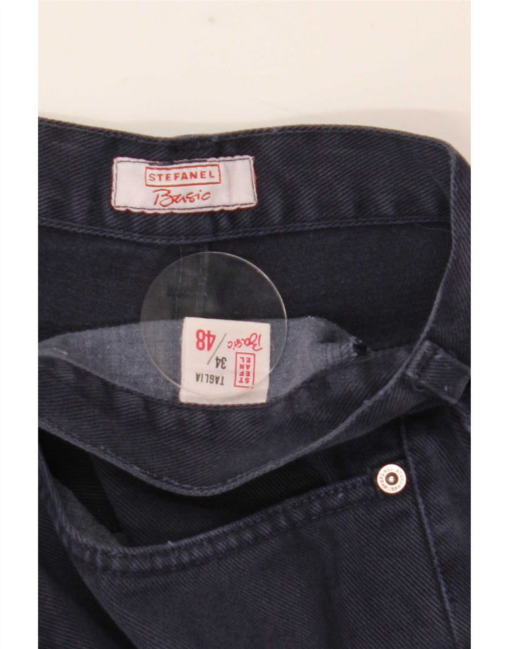 Stefanel Blugi Bărbați Drepți IT 48 Medium L34 L34 Bumbac Bleumarin
