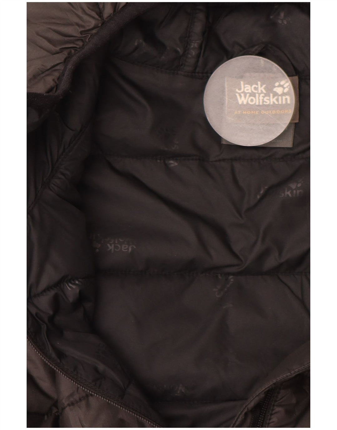 JACK WOLFSKIN Jachetă căptușită cu glugă pentru bărbați UK 34 Poliester negru mic
