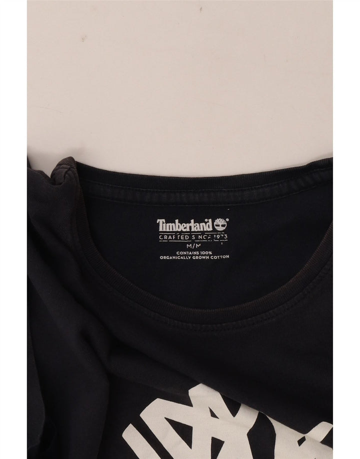 Tricou grafic Timberland pentru bărbați Top mediu din bumbac bleumarin