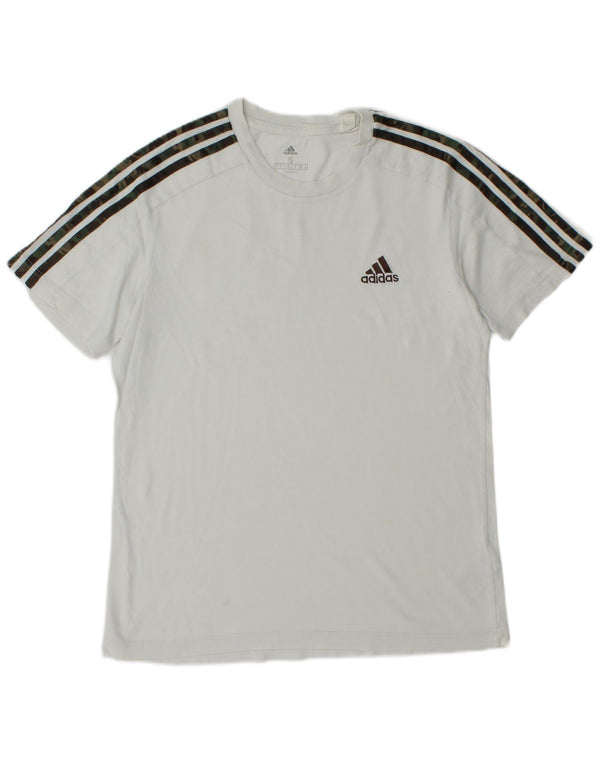 Tricou pentru bărbați Adidas Top mic, alb, bumbac