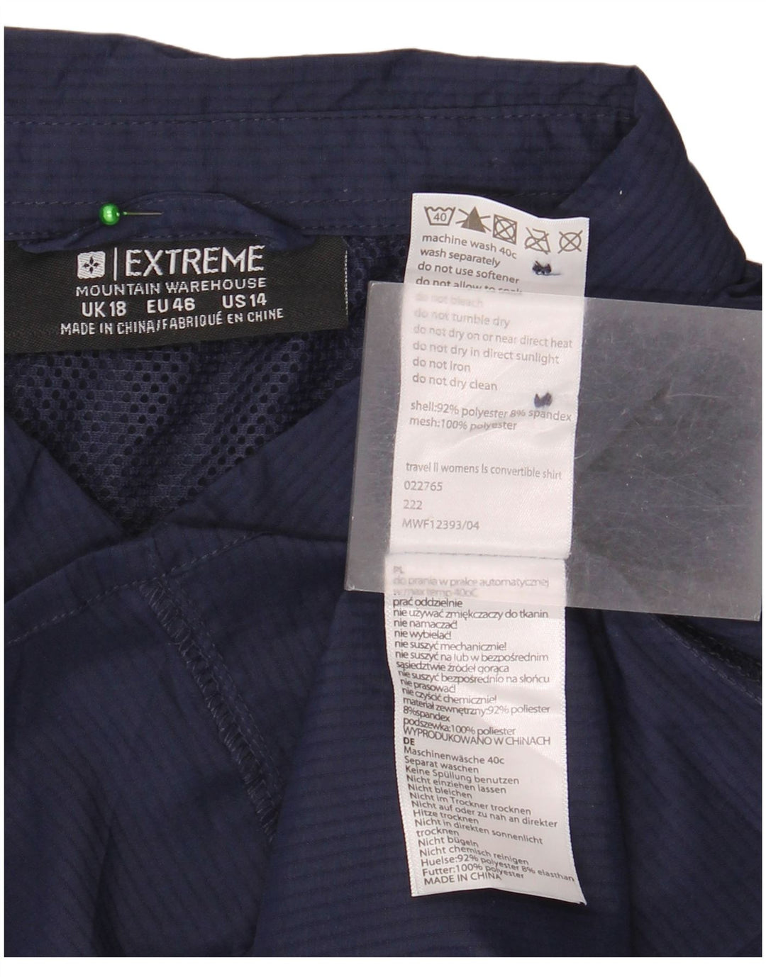 Cămașă pentru femei Mountain Warehouse UK 18 XL Bleumarin Poliester