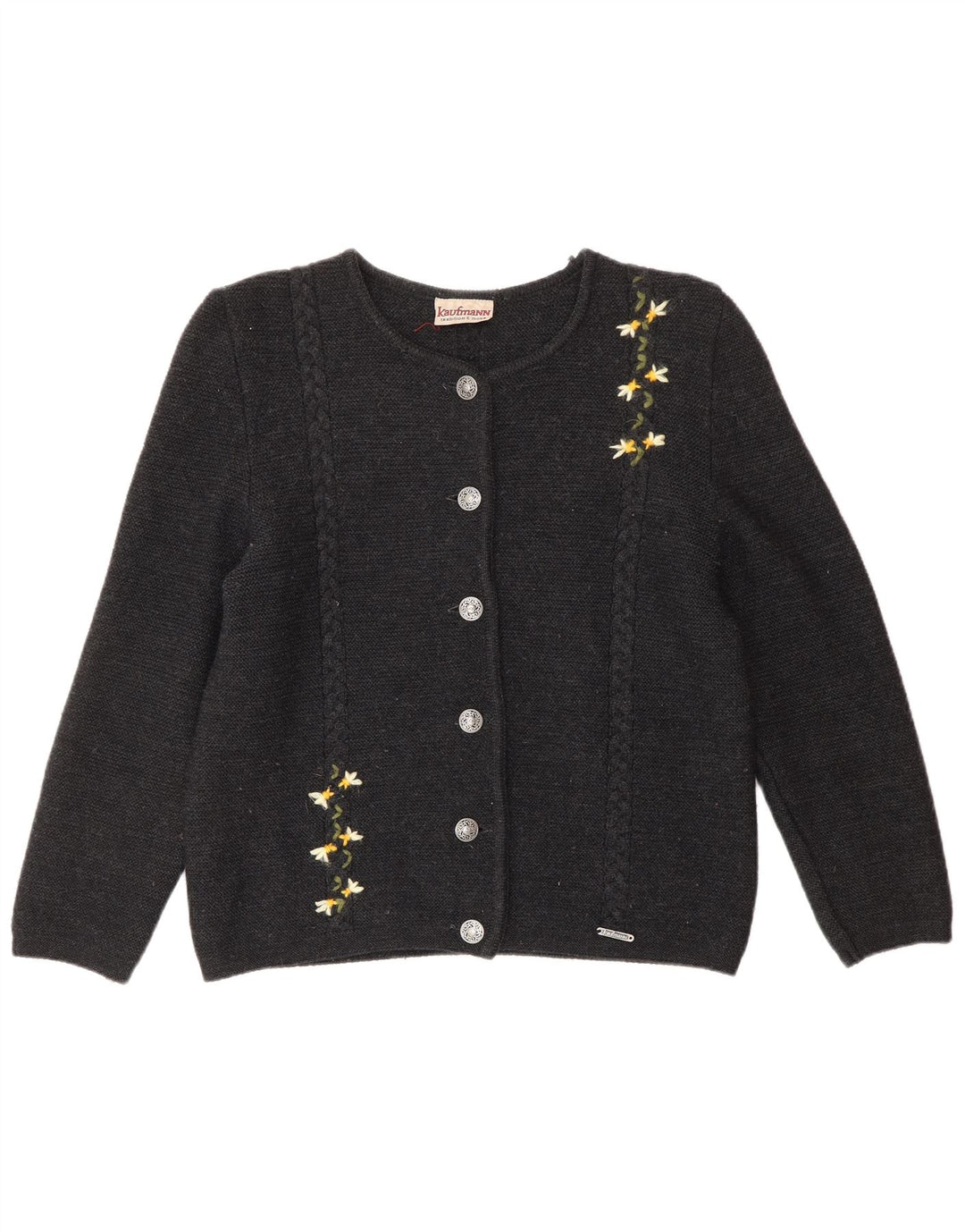 Pulover cardigan pentru femei KAUFMANN IT 44 Lână Florală Gri Mediu