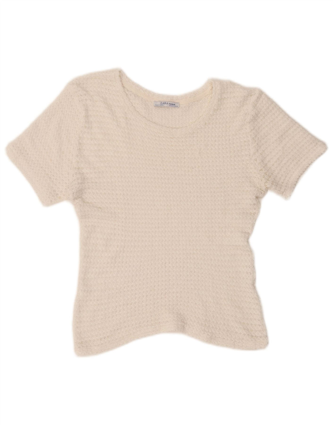Bluză din tricot Trafaluc pentru femei Zara UK 14 Medium White