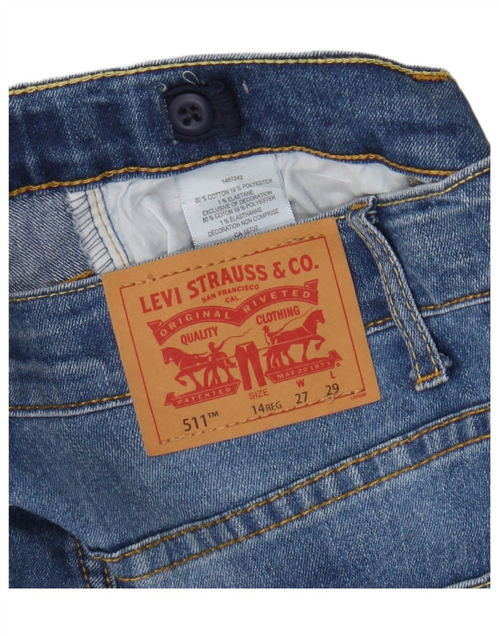 Blugi Levi's 511 Slim 14-15 ani L27 L29 Bumbac albastru