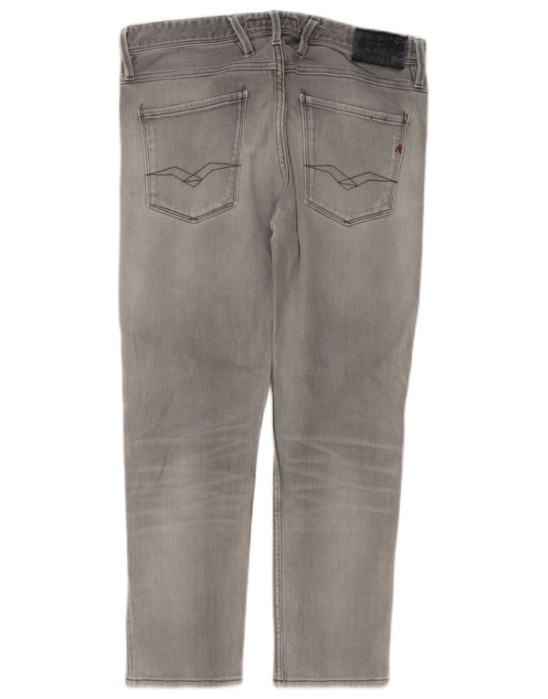 Replay blugi slim pentru bărbați distressed W33 L27 gri
