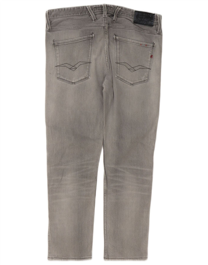 Replay blugi slim pentru bărbați distressed W33 L27 gri