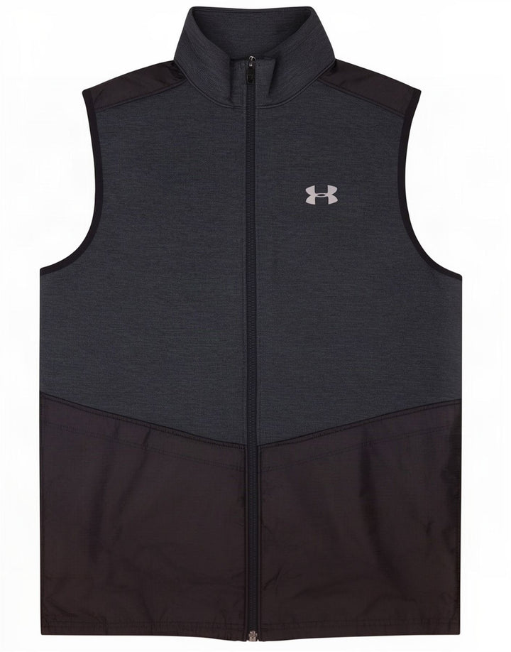 Jachetă de top pentru trening grafic Under Armour pentru băieți 11-12 ani, mare, gri