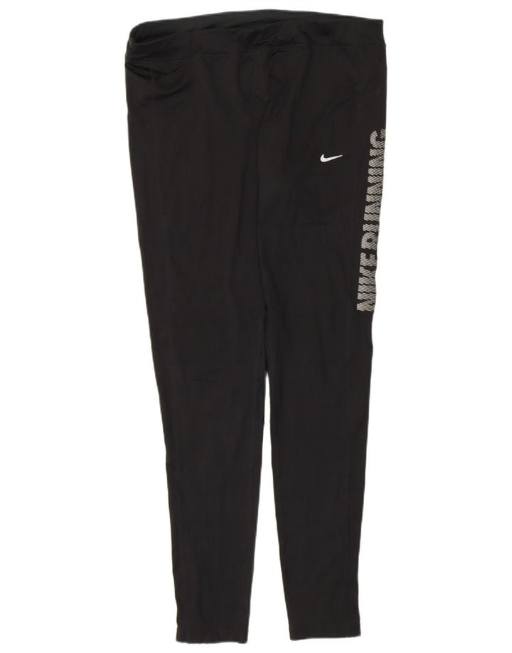 Leggings NIKE Dri Fit Graphic pentru femei UK 18 XL Poliester negru