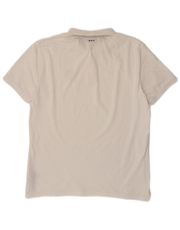 Tricou Polo Geographic NAPAPIJRI XL Bumbac Alb