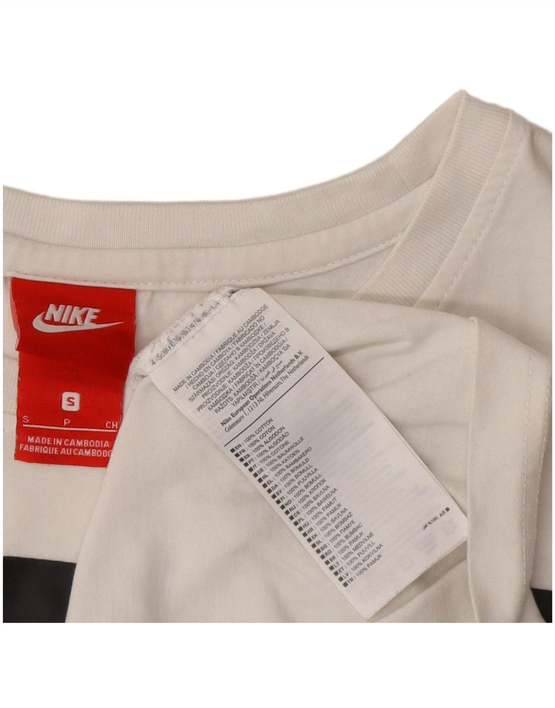 Tricou grafic pentru bărbați NIKE Top mic, alb, bumbac