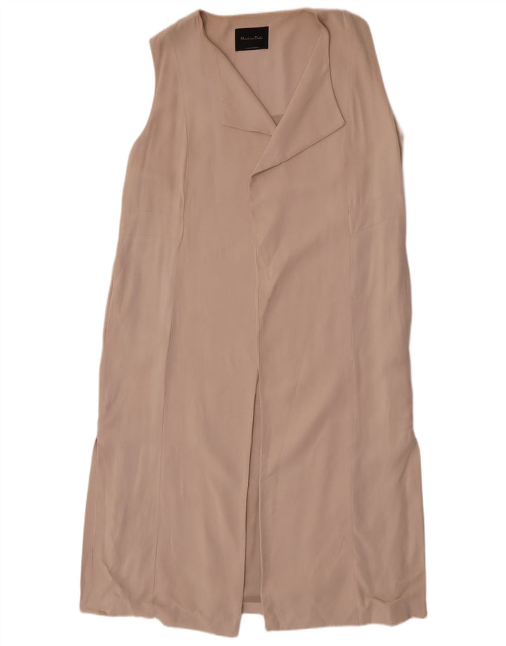 Jachetă blazer fără mâneci pentru femei Massimo Dutti UK 14 Bej mediu