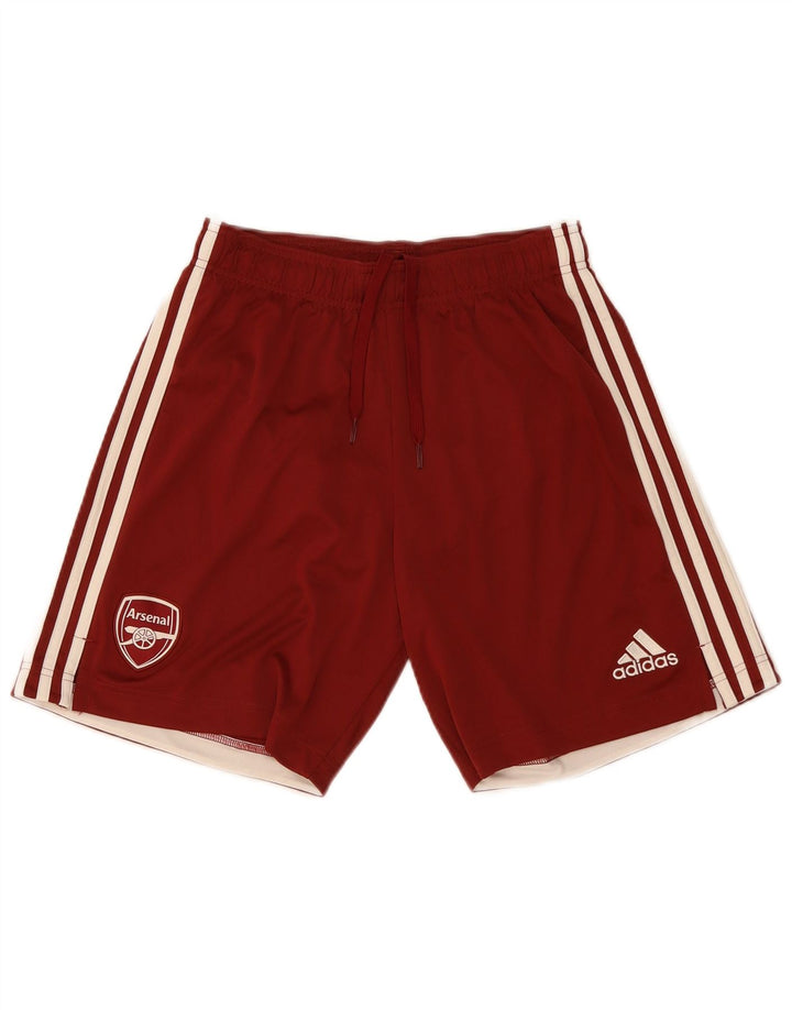 Pantaloni scurți sport Adidas pentru bărbați Arsenal, poliester mediu burgundă