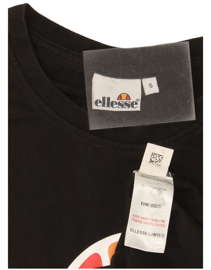 Tricou grafic pentru bărbați Ellesse Top mic, negru, bumbac