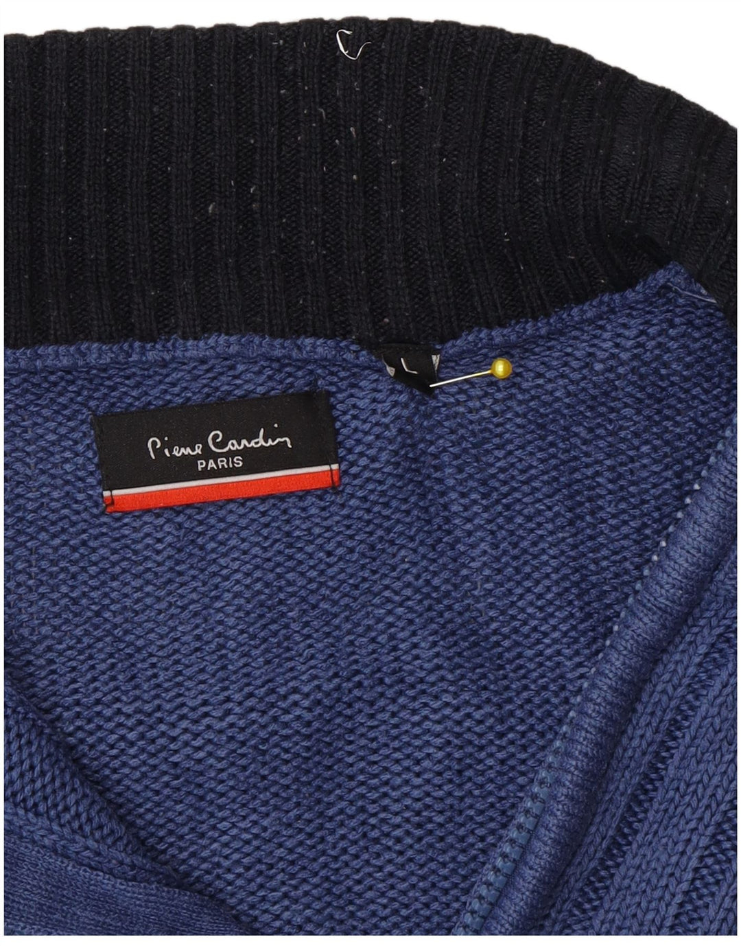 Pulover pentru bărbați Pierre Cardin, cu fermoar, cu gât, mare, albastru
