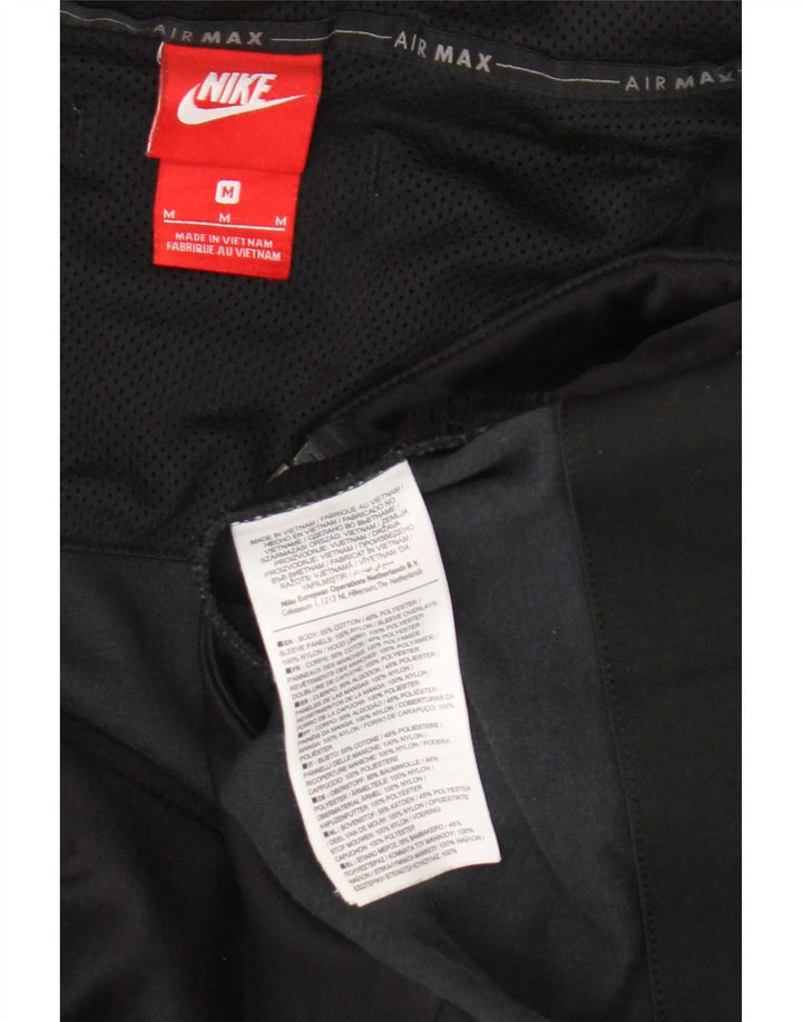Jachetă de trening cu glugă grafică Nike pentru bărbați, bumbac mediu negru