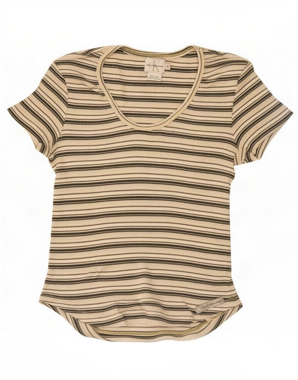 Calvin Klein Jeans Tricou pentru femei Top UK 8 Small Multicolore Striped