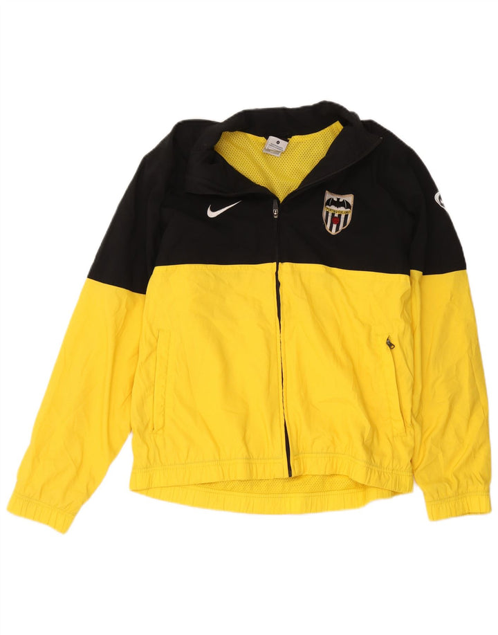Jachetă de top pentru trening cu grafică Nike pentru bărbați, din poliester color block, galben mic