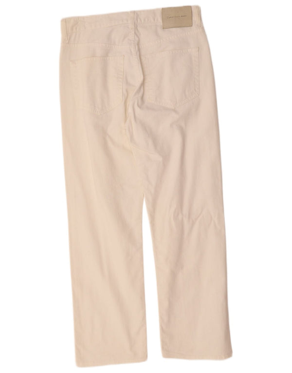 Blugi drepti pentru femei Calvin Klein W29 L27 Bumbac alb