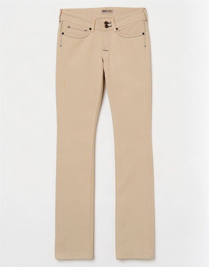 Blugi Lee pentru femei Amy Slim W27 L33 bumbac alb