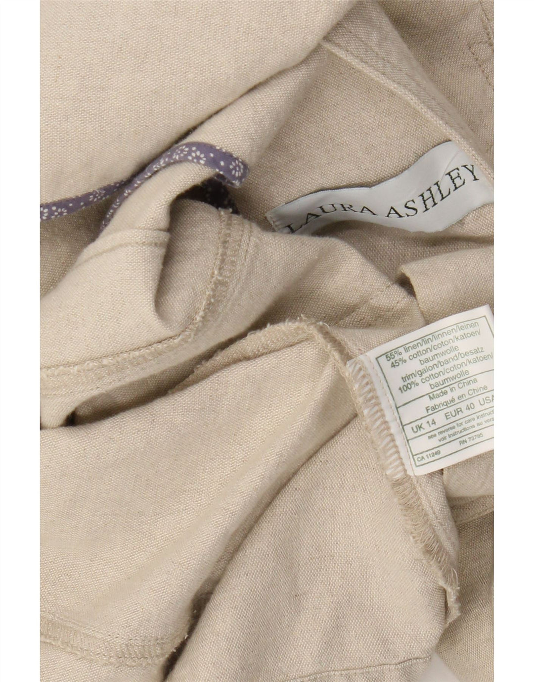 Jachetă blazer pentru femei Laura Ashley, cu 3 nasturi, UK 14, mare, bej, in