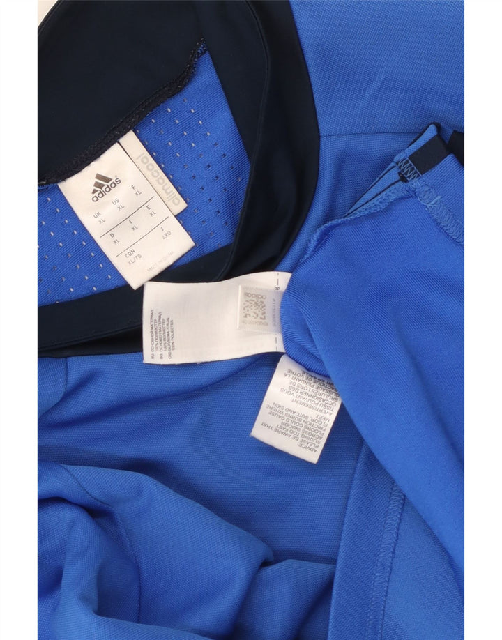 Adidas Climacool Top cu mânecă lungă, XL, albastru, poliester color bloc
