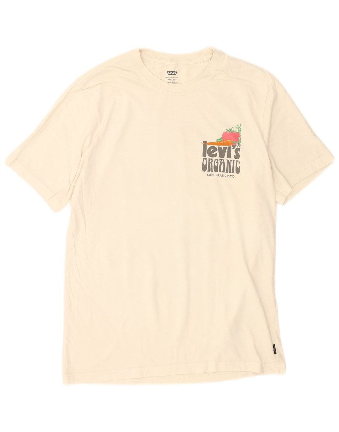 Tricou grafic pentru bărbați Levi's Relaxed Fit Top mic din bumbac alb