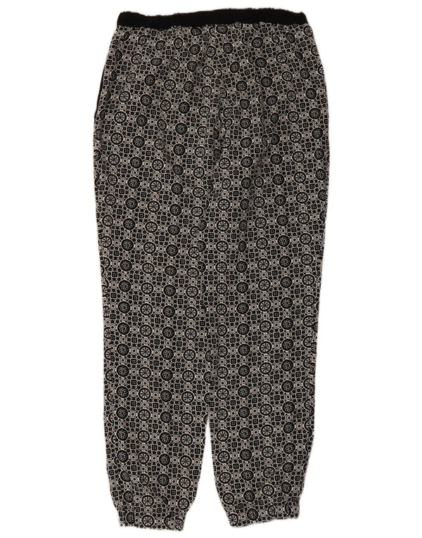 Pantaloni de jogging pentru femei Topshop Pantaloni harem UK 10 Small Black Geometric