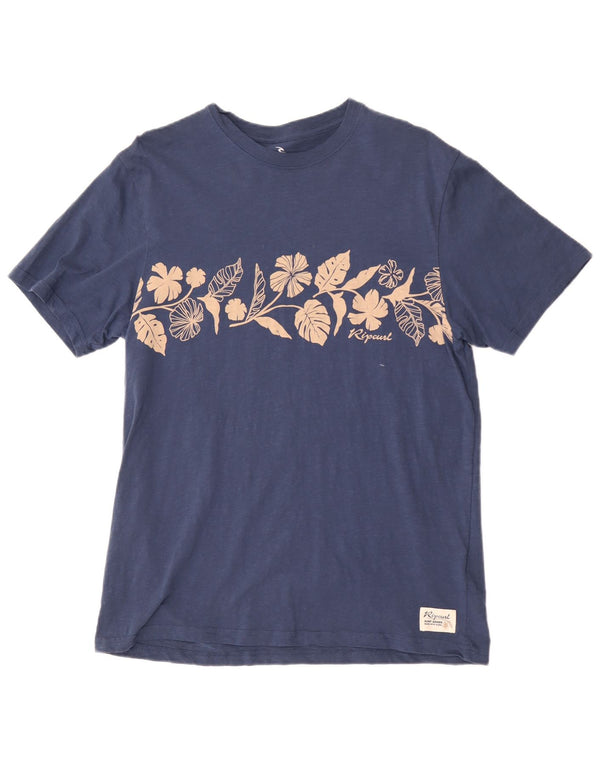 Tricou grafic Rip Curl pentru bărbați, cu croiala standard, bluză mare, cu flori, din bumbac