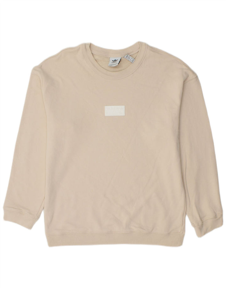 Pulover pentru bărbați ADIDAS, bumbac alb mediu