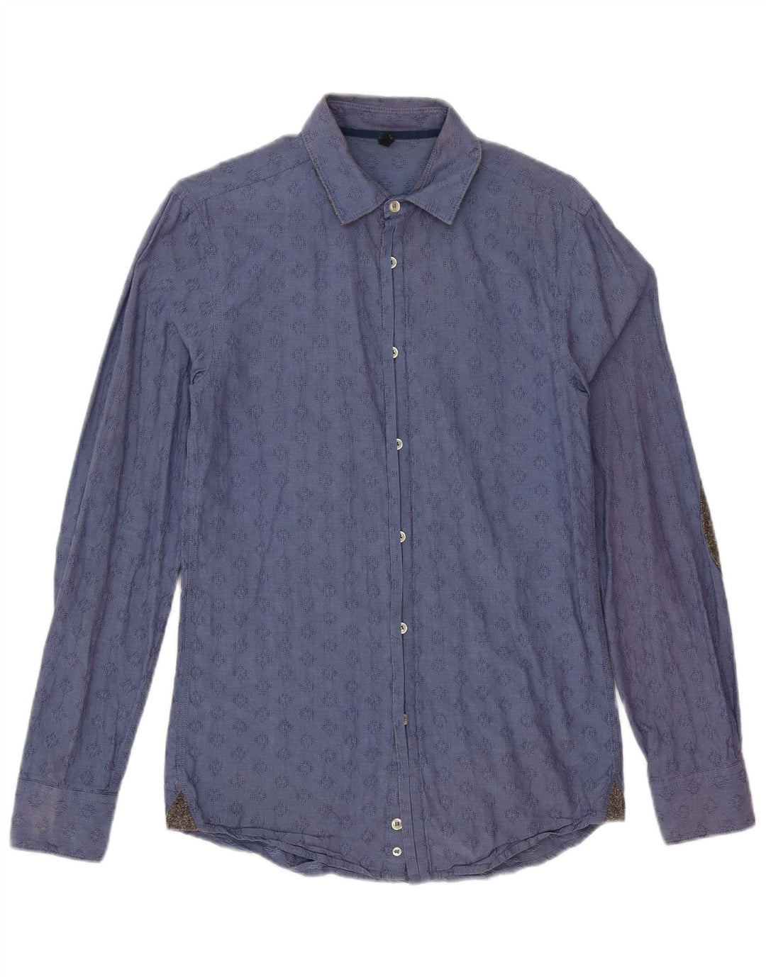 Cămașă Benetton Bărbați Mic Bleumarin Geometric