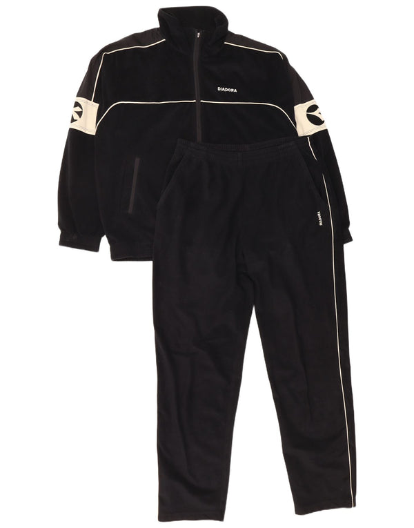 Trening complet Diadora Graphic Velour pentru bărbați UK 40 Medium Black Colorblock
