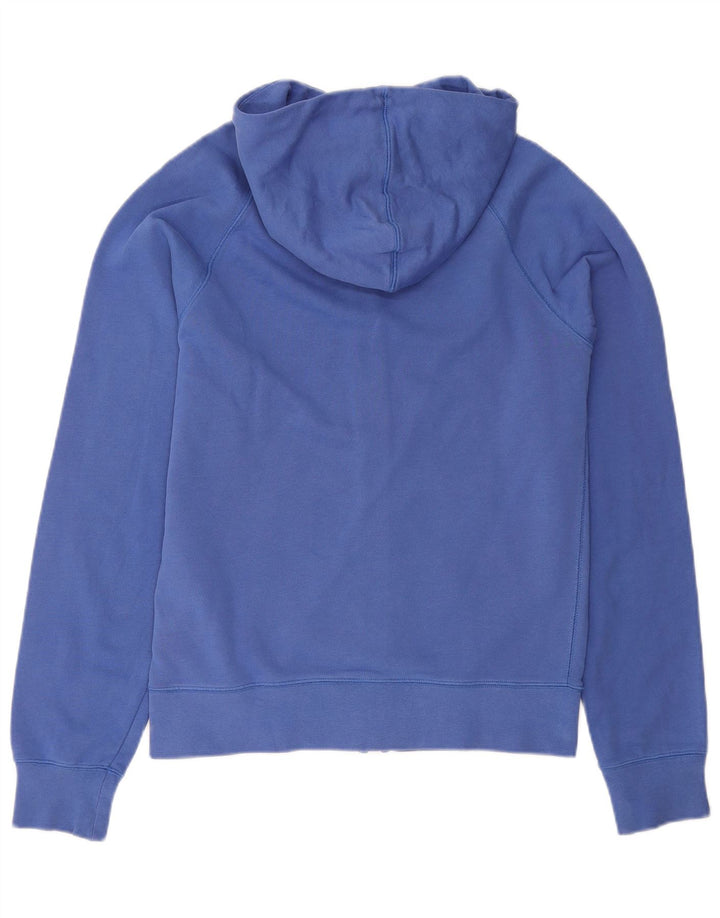NIKE Mens Zip Hoodie Sweater Small Blue Cotton