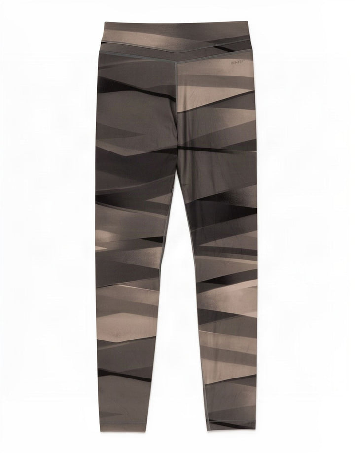 Leggings Nike Dri Fit pentru femei UK 12 Medium Gri Geometric Poliester