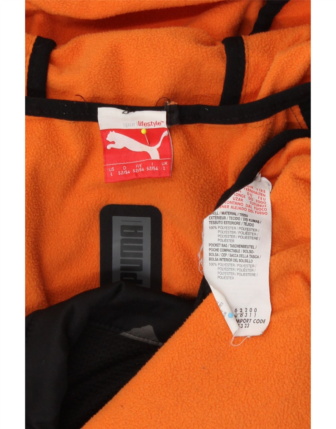 Jachetă de vânt cu glugă pentru bărbați Puma UK 40 Poliester geometric geometric mare, negru