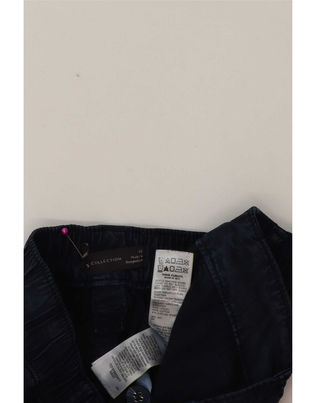 Pantaloni cargo pentru femei Marks & Spencer UK 12 Medium W32 L27 Bleumarin