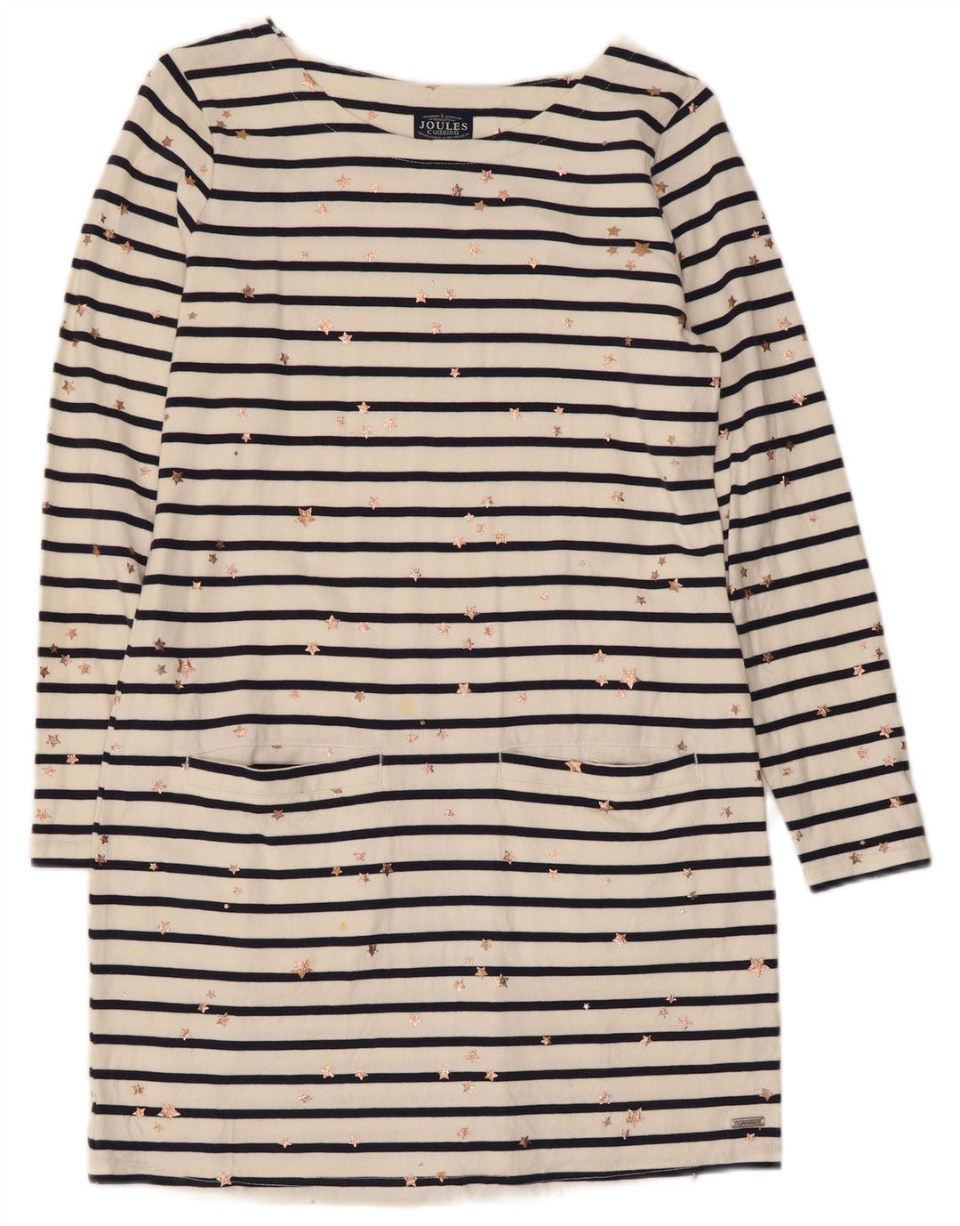 Joules Rochie teacă cu model abstract pentru femei UK 10 Mic cu dungi albe