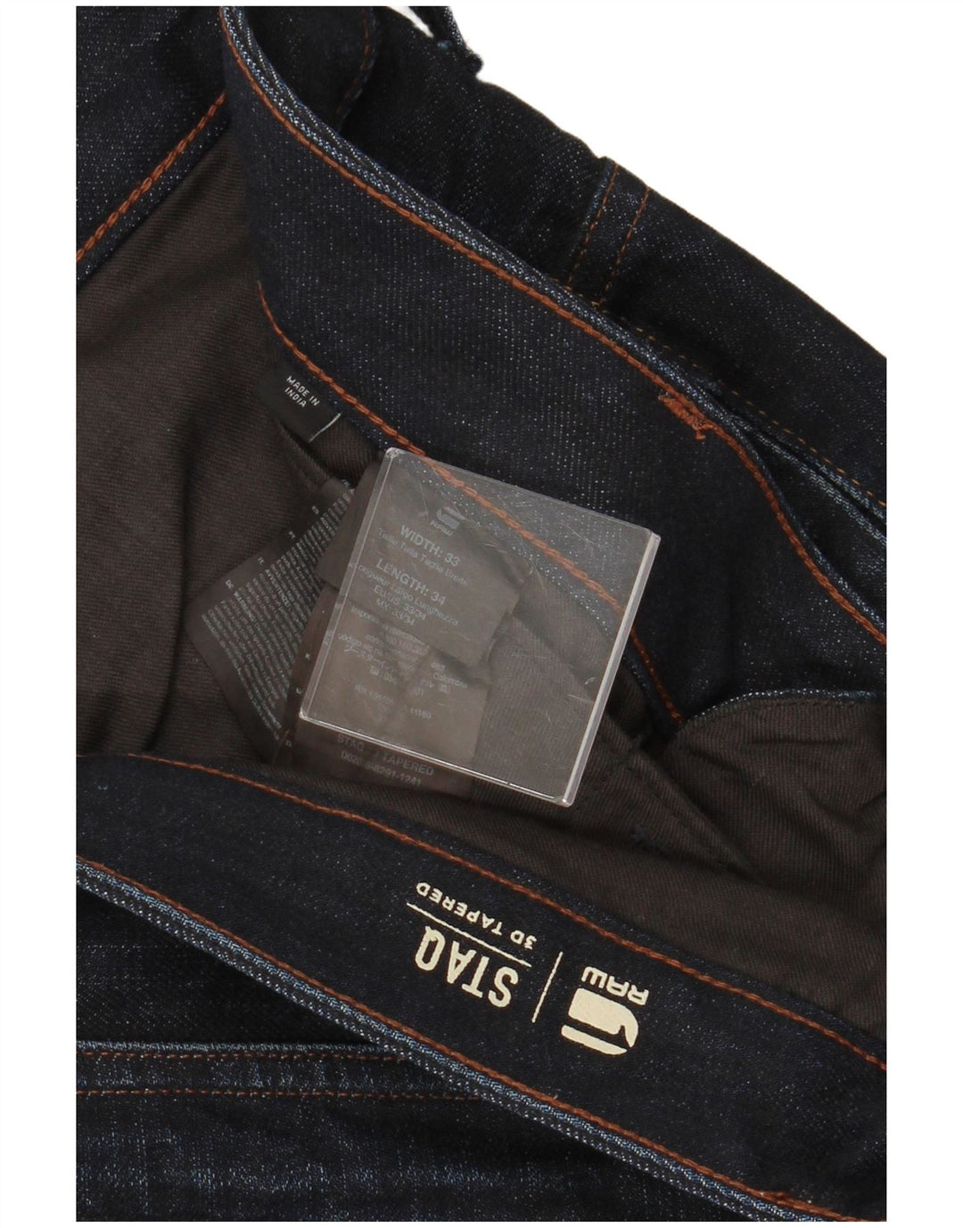 Blugi conici pentru bărbați G-STAR L33 L34 Bumbac bleumarin