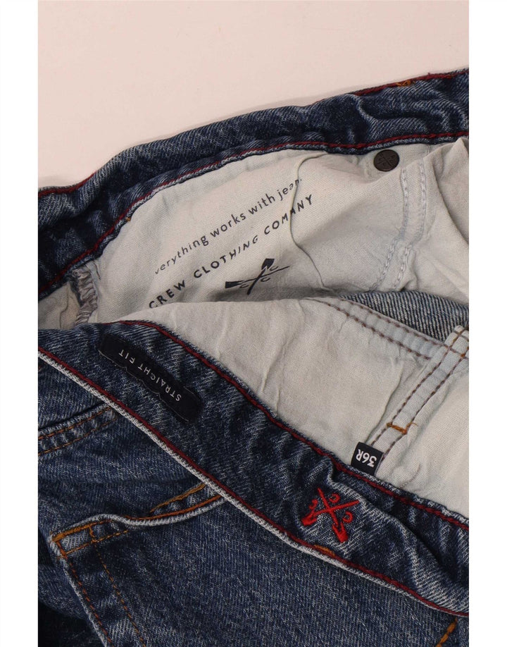 Crew Clothing Mens Straight Jeans W36 L32 Blue